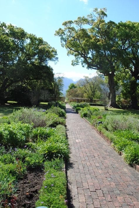 Formal gardens surrounding the house